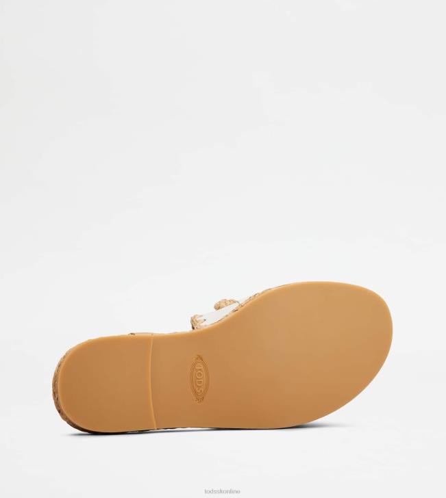 Tod\'s 8NXV196 biely ženy kate sandále v koži