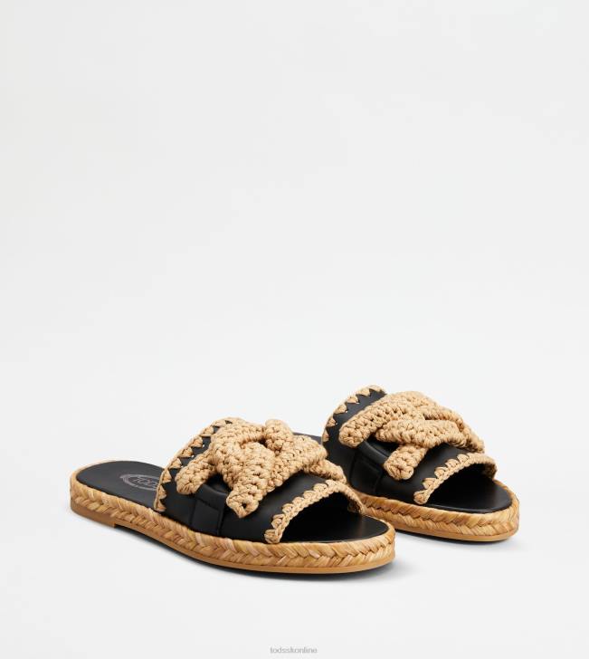 Tod\'s 8NXV197 čierna ženy kate sandále v koži