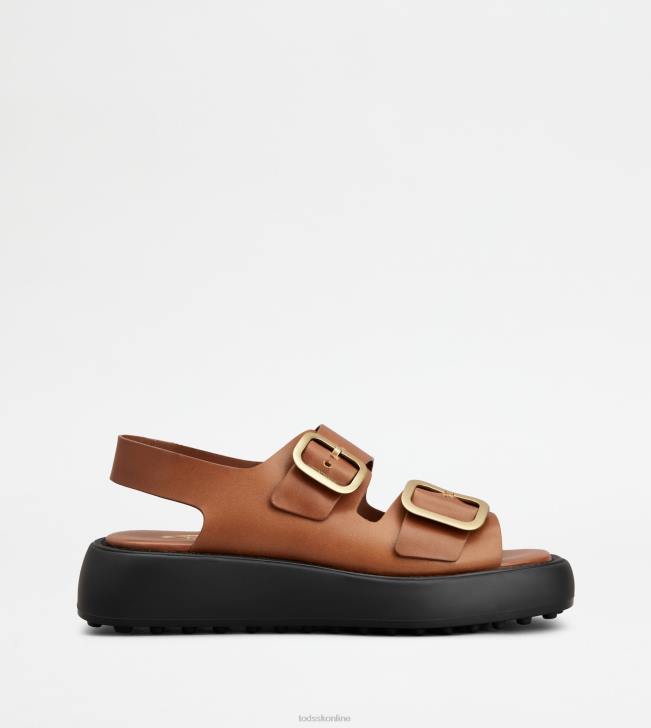 Tod's 8NXV206 hnedá ženy sandále v koži