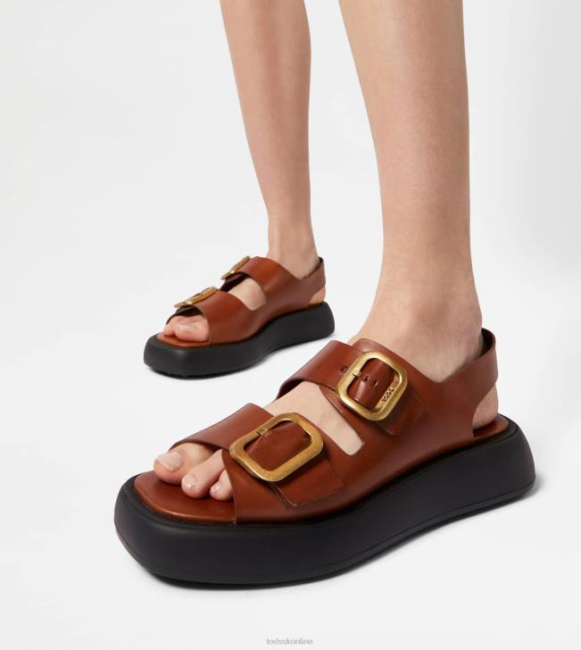Tod\'s 8NXV206 hnedá ženy sandále v koži