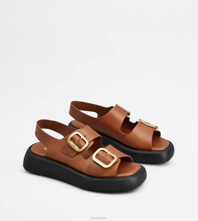 Tod\'s 8NXV206 hnedá ženy sandále v koži