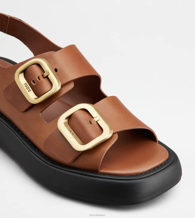 Tod\'s 8NXV206 hnedá ženy sandále v koži
