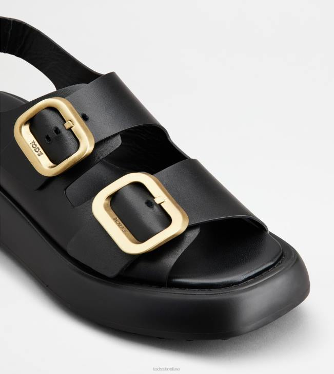 Tod\'s 8NXV207 čierna ženy sandále v koži