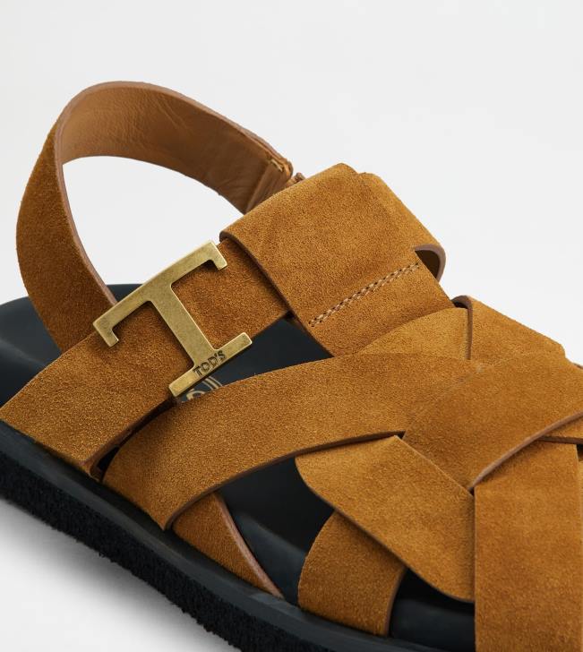 Tod\'s 8NXV210 hnedá ženy t nadčasové semišové sandále