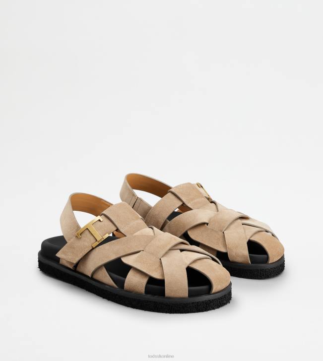 Tod\'s 8NXV211 hnedá ženy t nadčasové semišové sandále