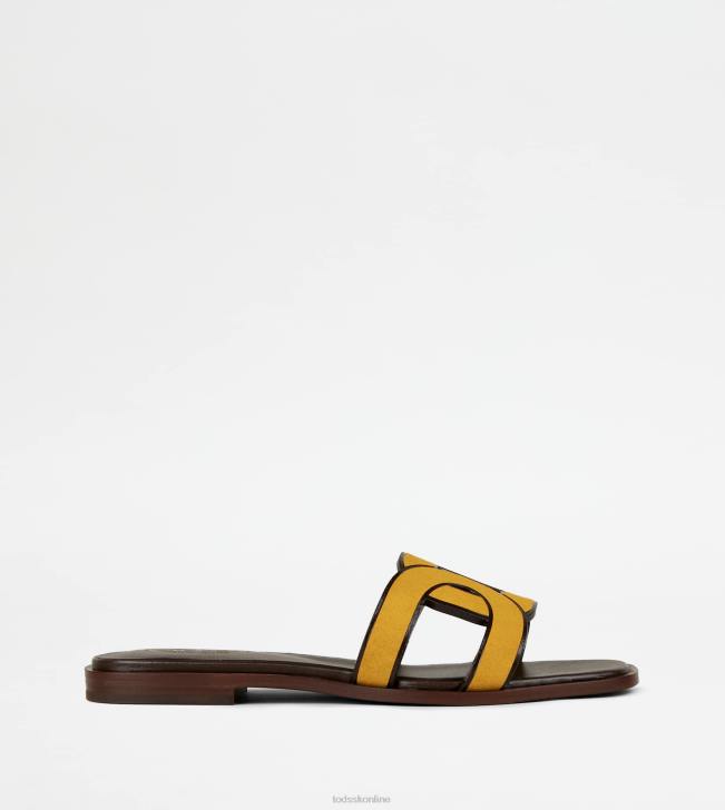 Tod's 8NXV217 žltá ženy semišové sandále