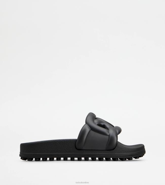Tod's 8NXV225 čierna ženy kĺže v gume