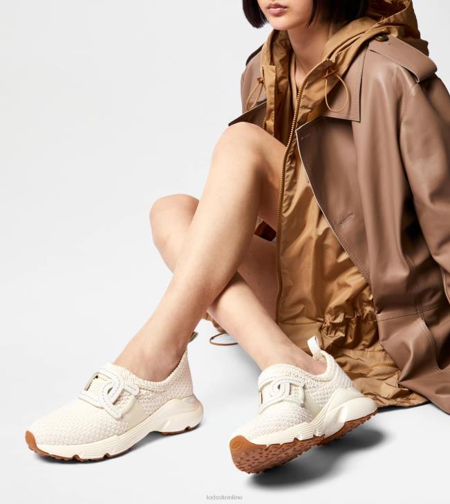 Tod\'s 8NXV119 off white ženy nazúvacie tenisky z látky