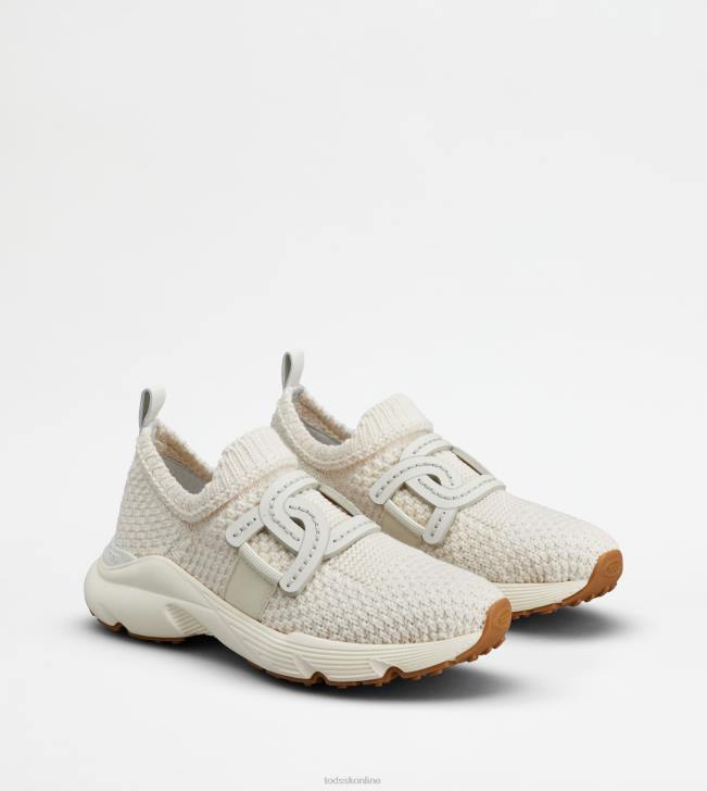 Tod\'s 8NXV119 off white ženy nazúvacie tenisky z látky