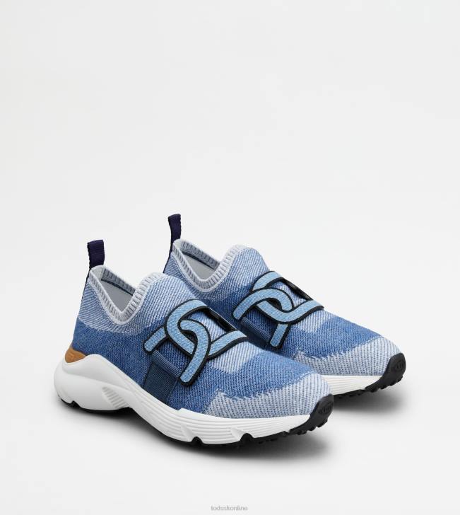 Tod\'s 8NXV120 modrá/svetlo modrá ženy nazúvacie tenisky z džínsoviny