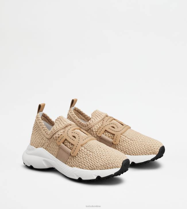 Tod\'s 8NXV121 béžová ženy nazúvacie tenisky z látky