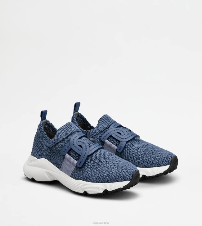 Tod\'s 8NXV122 Modrá ženy nazúvacie tenisky z látky