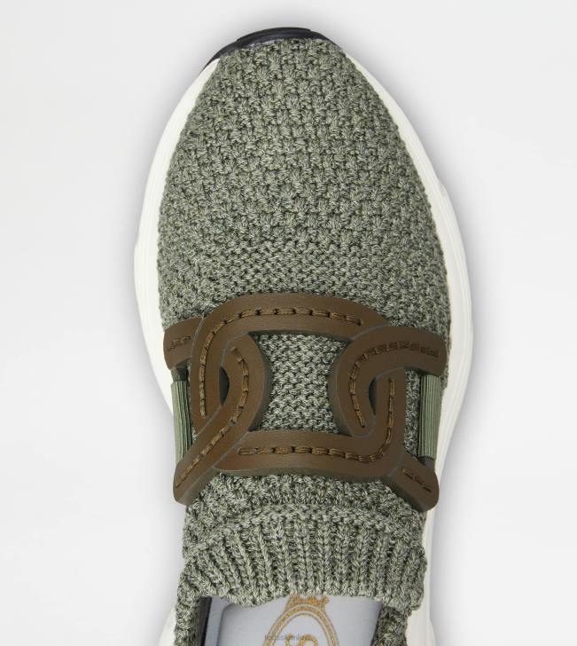 Tod\'s 8NXV123 zelená ženy nazúvacie tenisky z látky
