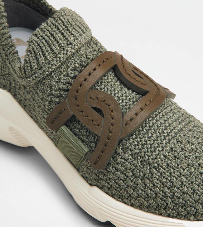 Tod\'s 8NXV123 zelená ženy nazúvacie tenisky z látky