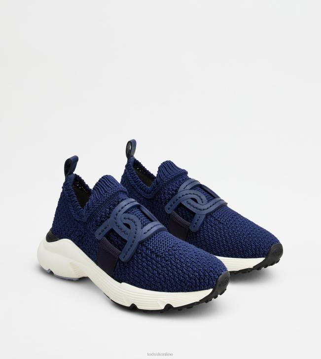 Tod\'s 8NXV127 Modrá ženy nazúvacie tenisky z látky