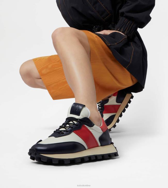 Tod\'s 8NXV132 modrá/červená/biela ženy tenisky 1t z kože a látky