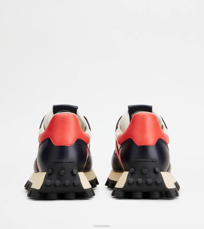 Tod\'s 8NXV132 modrá/červená/biela ženy tenisky 1t z kože a látky
