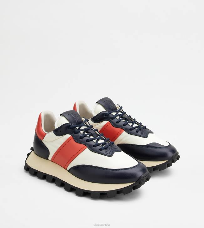 Tod\'s 8NXV132 modrá/červená/biela ženy tenisky 1t z kože a látky