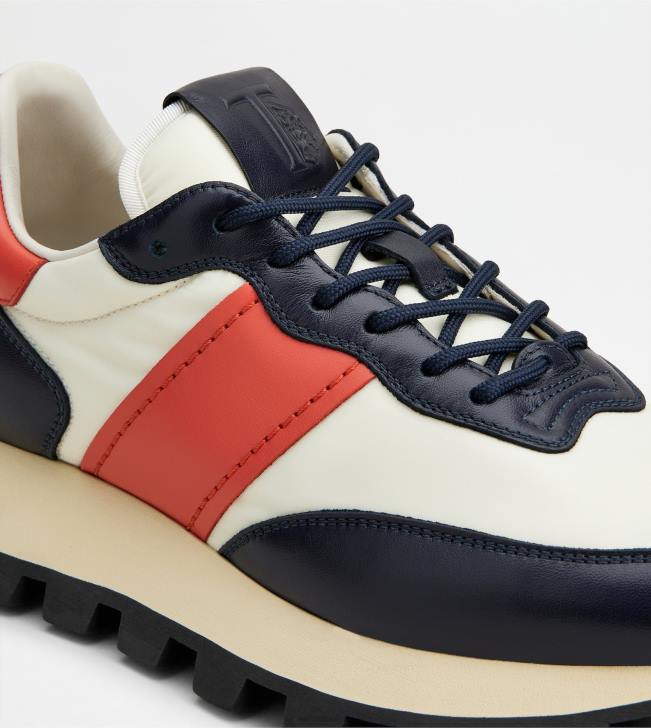 Tod\'s 8NXV132 modrá/červená/biela ženy tenisky 1t z kože a látky