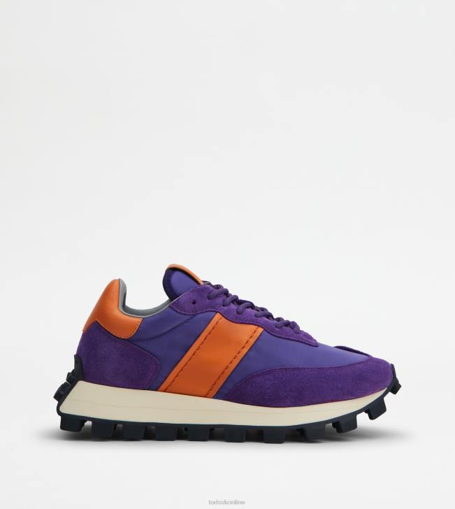 Tod's 8NXV133 fialový ženy tenisky 1t z semišu a látky