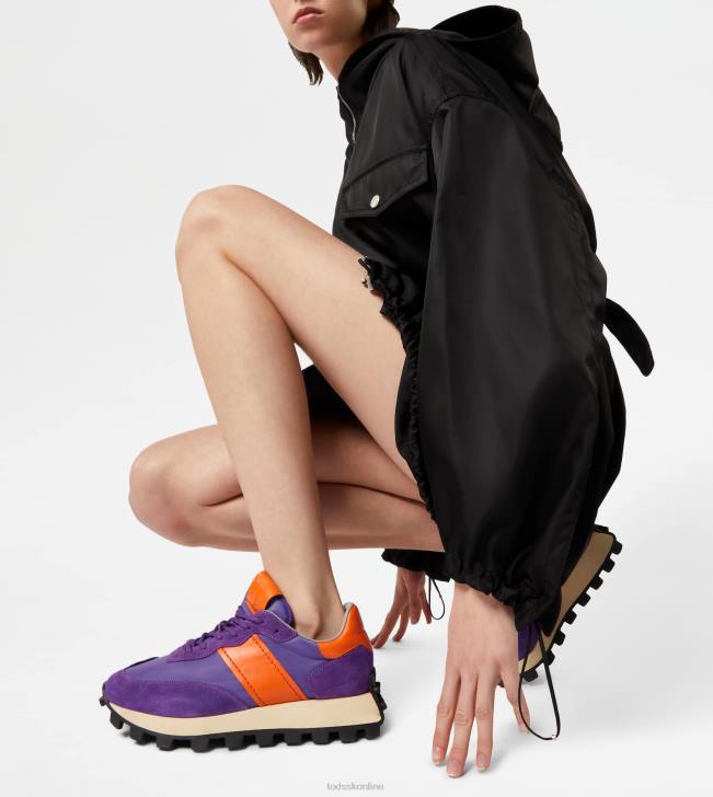 Tod\'s 8NXV133 fialový ženy tenisky 1t z semišu a látky