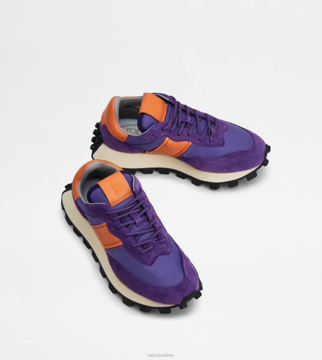 Tod\'s 8NXV133 fialový ženy tenisky 1t z semišu a látky
