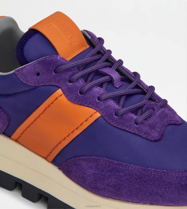 Tod\'s 8NXV133 fialový ženy tenisky 1t z semišu a látky