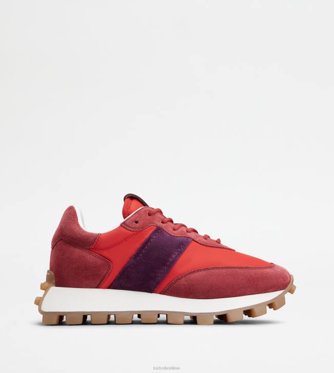 Tod's 8NXV134 červená/fialová ženy tenisky 1t z semišu a látky