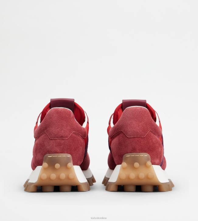 Tod\'s 8NXV134 červená/fialová ženy tenisky 1t z semišu a látky