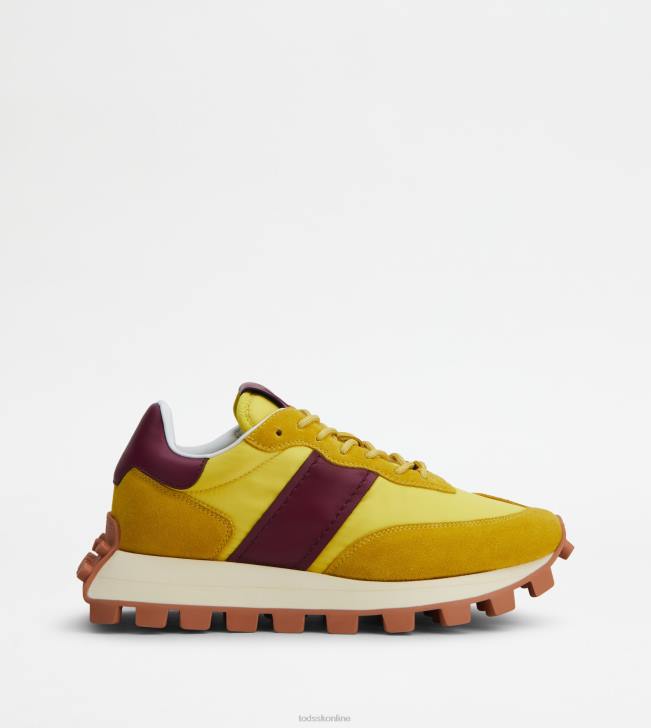 Tod's 8NXV135 žltá ženy tenisky 1t z semišu a látky