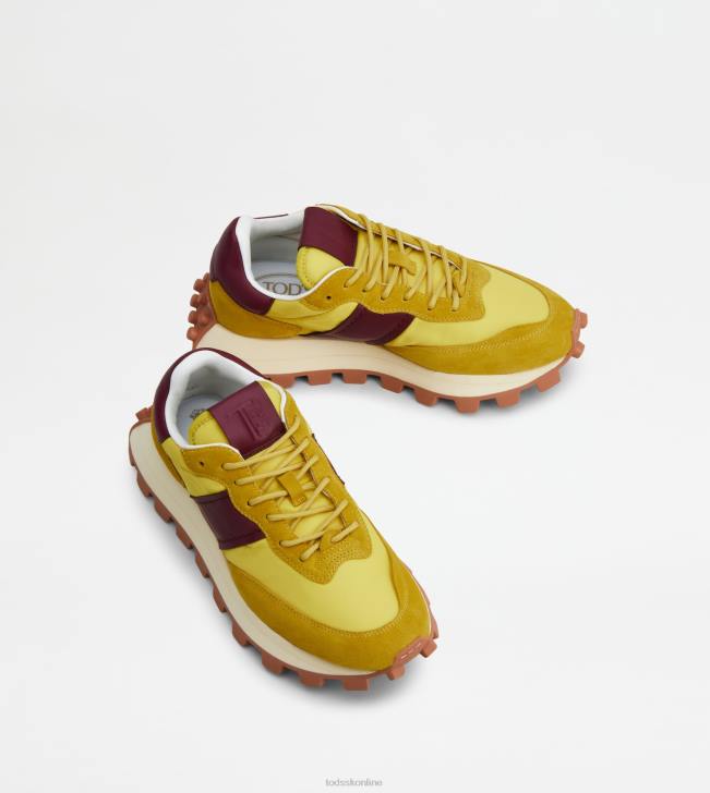 Tod\'s 8NXV135 žltá ženy tenisky 1t z semišu a látky