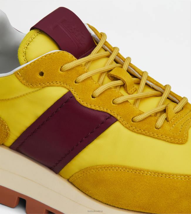 Tod\'s 8NXV135 žltá ženy tenisky 1t z semišu a látky