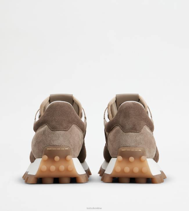 Tod\'s 8NXV136 hnedá/béžová ženy tenisky 1t z semišu a látky