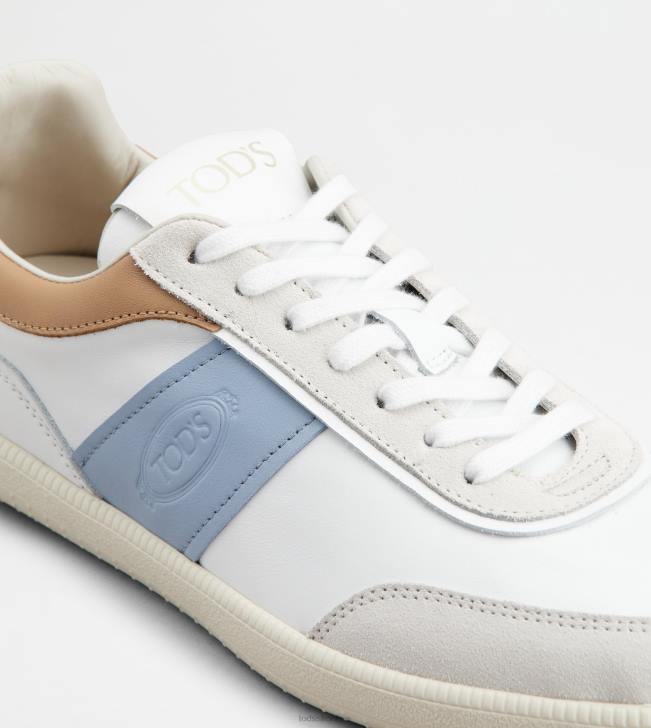 Tod\'s 8NXV138 svetlo modrá/biela/béžová ženy semišové tenisky