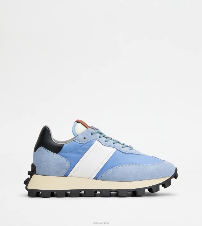 Tod's 8NXV147 svetlo modrá ženy tenisky 1t z semišu a látky