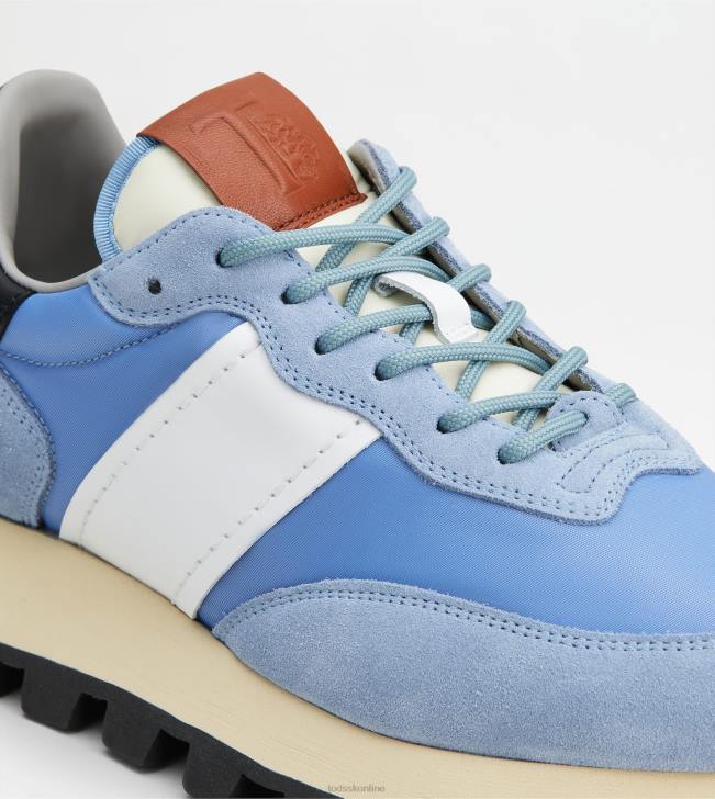 Tod\'s 8NXV147 svetlo modrá ženy tenisky 1t z semišu a látky