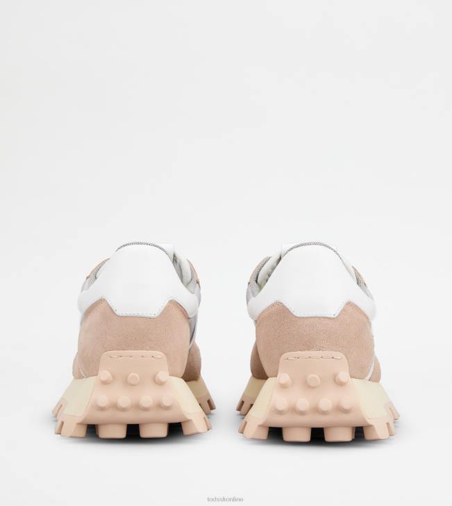 Tod\'s 8NXV148 sivá/biela/béžová ženy tenisky 1t z semišu a látky