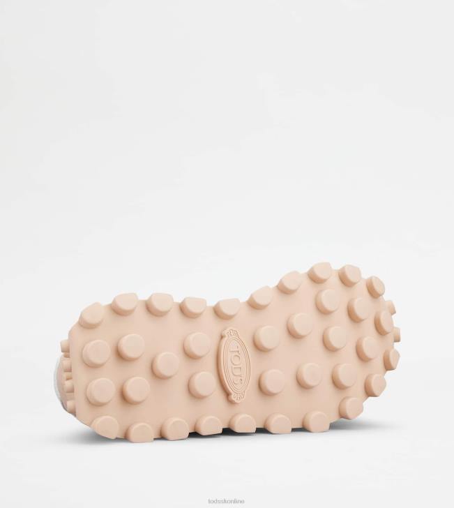 Tod\'s 8NXV148 sivá/biela/béžová ženy tenisky 1t z semišu a látky